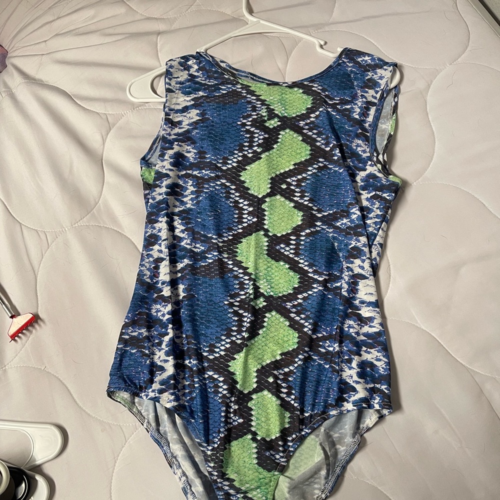 Sheer snake print body suit